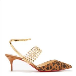 Christian Louboutin Levita 55 Leopard Suede Pumps